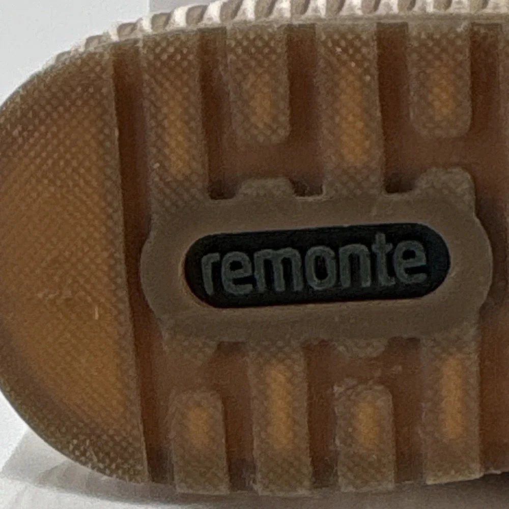 Remonte Brown Leather Lace-Up Sneakers Zipper Logo Women‎ US 9.5 EU 41 Comfort